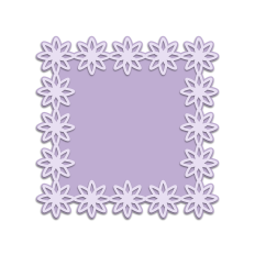 cutout flowers frame background