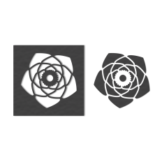 cutout flower stencil vinyl art