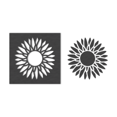 cutout flower stencil vinyl art