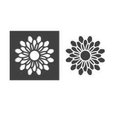 cutout flower stencil vinyl art