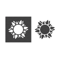 cutout flower stencil vinyl art frame