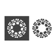 cutout flower stencil vinyl art