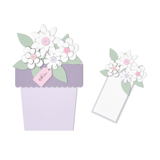 flower pot pocket card with insert