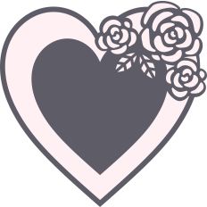 heart and roses