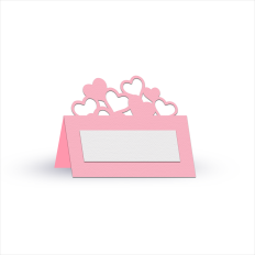 cut out hearts place card