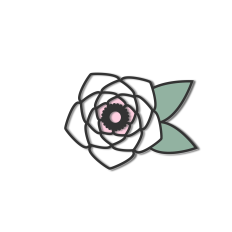 outline flower with layers
