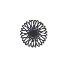 outline flower with layers