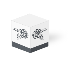 cutout roses favour box