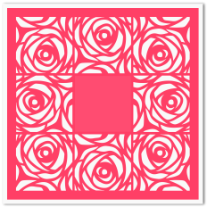 roses square background