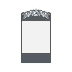 cutout roses pocket insert menu/ card