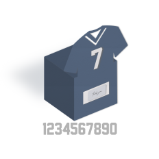 soccer jersey box with numbers