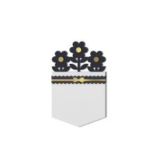 floral pocket shaped card with insert