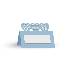 striped hearts place card