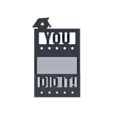 "you did it!" pocket insert photo/ card/ gift card holder