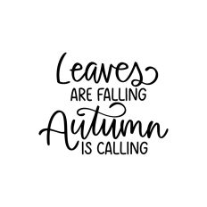 Leaves Are Falling Autumn Is Calling