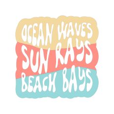 Ocean Waves Sun Rays Beach Bays