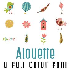 Alouette Full Color Font