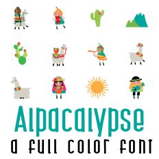 Alpacalypse Full Color Font