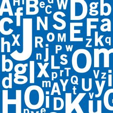 Blue Alphabet Background Pattern Printable Paper