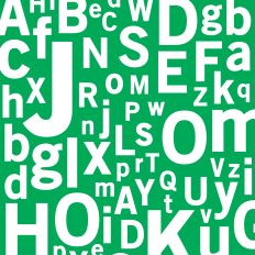 Green Alphabet Background Pattern Printable Paper
