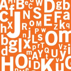 Orange Alphabet Background Pattern Printable Paper
