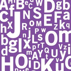 Purple Alphabet Background Pattern Printable Paper