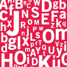 Red Alphabet Background Pattern Printable Paper