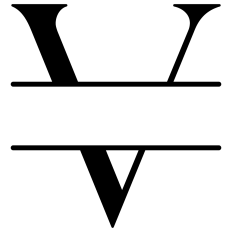 V Split Letter Monogram