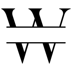 W Split Letter Border