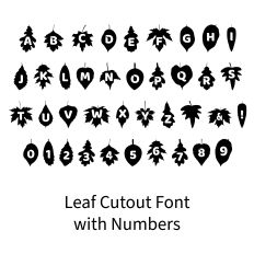 Leaf Cutout Dingbat Font