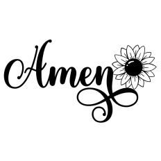 Amen Sunflower Word