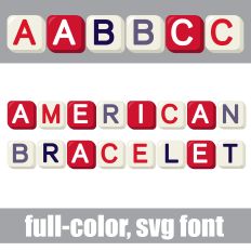 American Bracelet Color Font