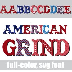 American Grind Color Font