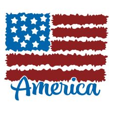 American Flag Layered Cut Design