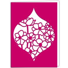 Anemone Flower Christmas Ornament Card