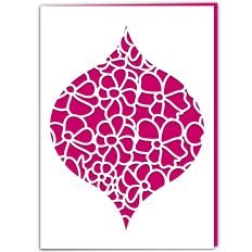 Floral Christmas Ornament Card