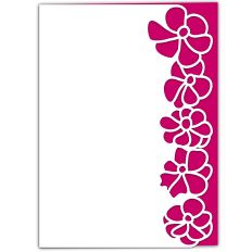 Anemone Flower Lace Edged Card