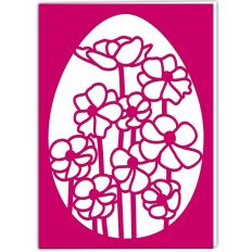 Anemone Flower Easter Egg Greetings Card