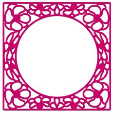 Anemone Flower Lace Frame Border
