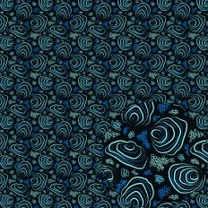 EMPEROR ANGELFISH NAUTICAL SEASIDE FISH BLACK BLUE