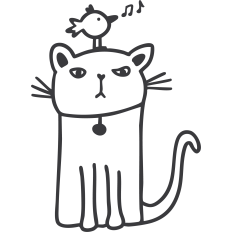 Angry Cat and Bird