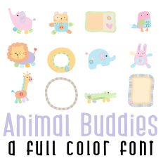Animal Buddies Full Color Font