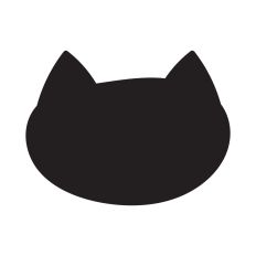 Cat head silhouette