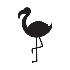 Tropical bird silhouette