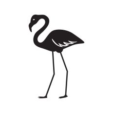 Flamingo detailed silhouette