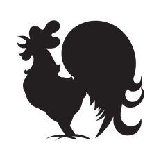 Rooster silhouette
