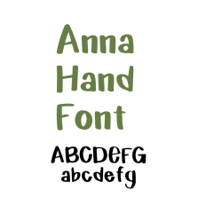 Anna Hand Font, Handwritten Font