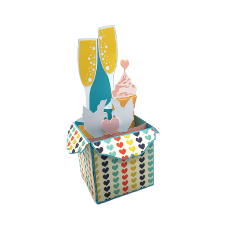 Champagne Toast Box Card | Wedding & Anniversary