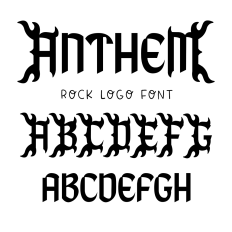 Anthem Rock Music Logo Blackletter Font