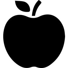 Simple apple silhouette
